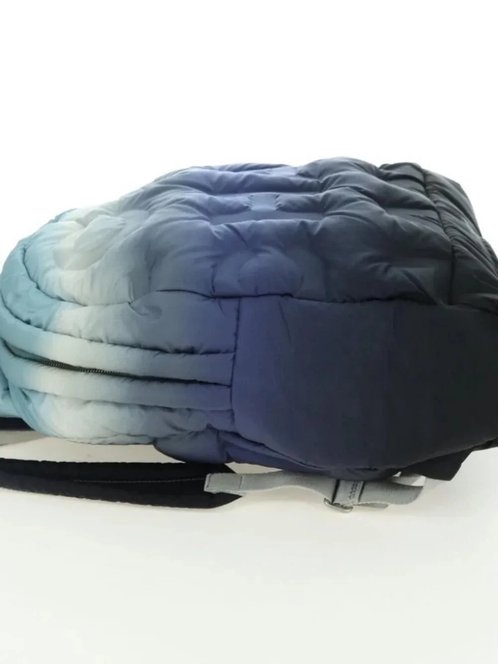 CHANEL Doudone Backpack Nylon Blue Silver CC Auth mr2366SAM